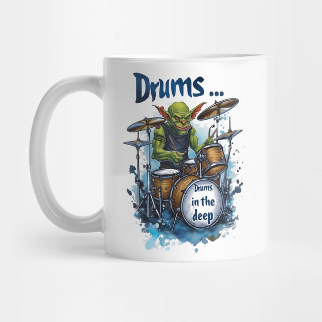 Drums... Drums in the Deep - Goblin Drummer - Fantasy Funny by Fenay-Designs